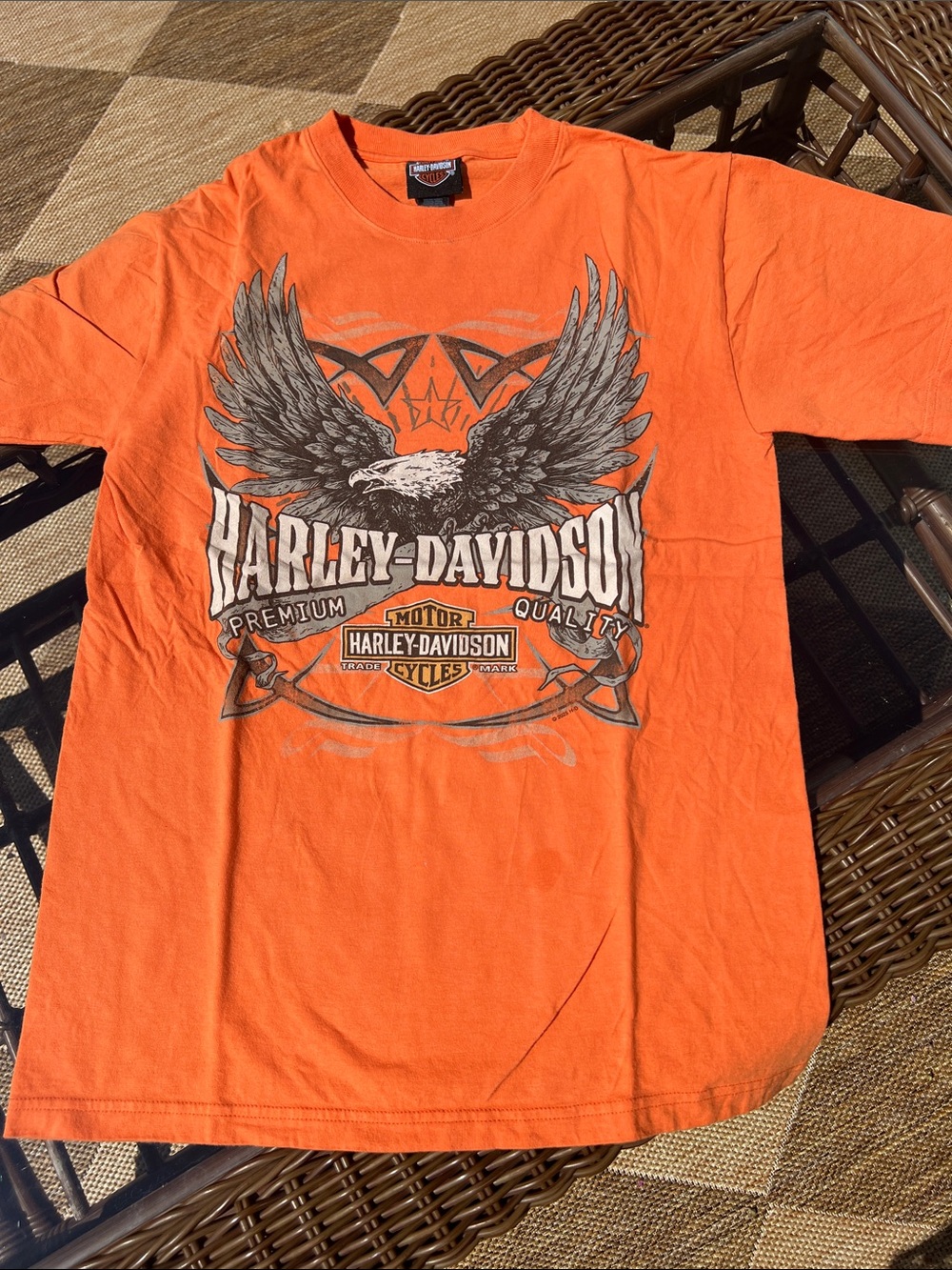 Harley-Davidson Orange Eagle Graphic Tee